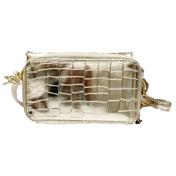 Simply Southern Womens Gold Alligator Embossed Small Crossbody Bag NEW! - Picture 10 of 10